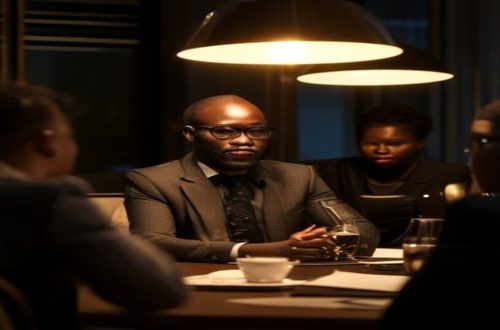 HR manager and employees in consultation meeting drafting an employment equity plan for a growing South African company